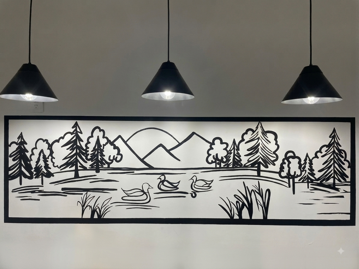 Barra en muro Sketch & Coffee